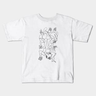 Abstract Bodies Drawing Improvisation #3 Kids T-Shirt